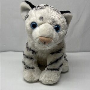 Plush White Tiger with Blue Eyes